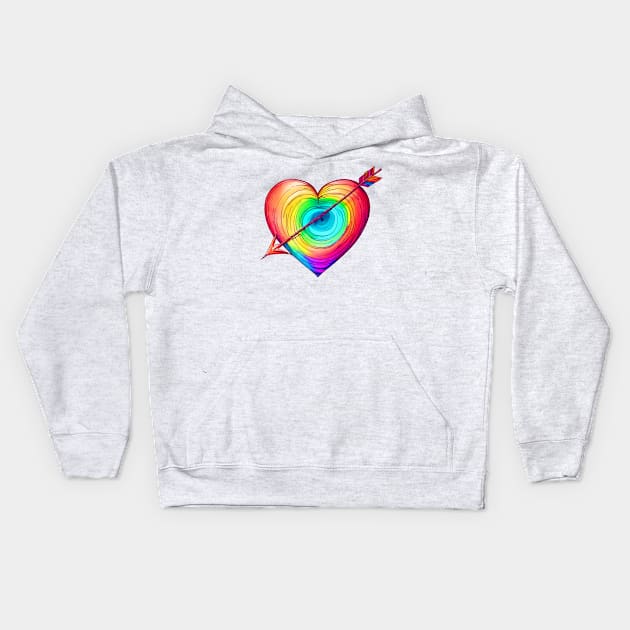 LGTB Heart and arrow Kids Hoodie by GaYardo